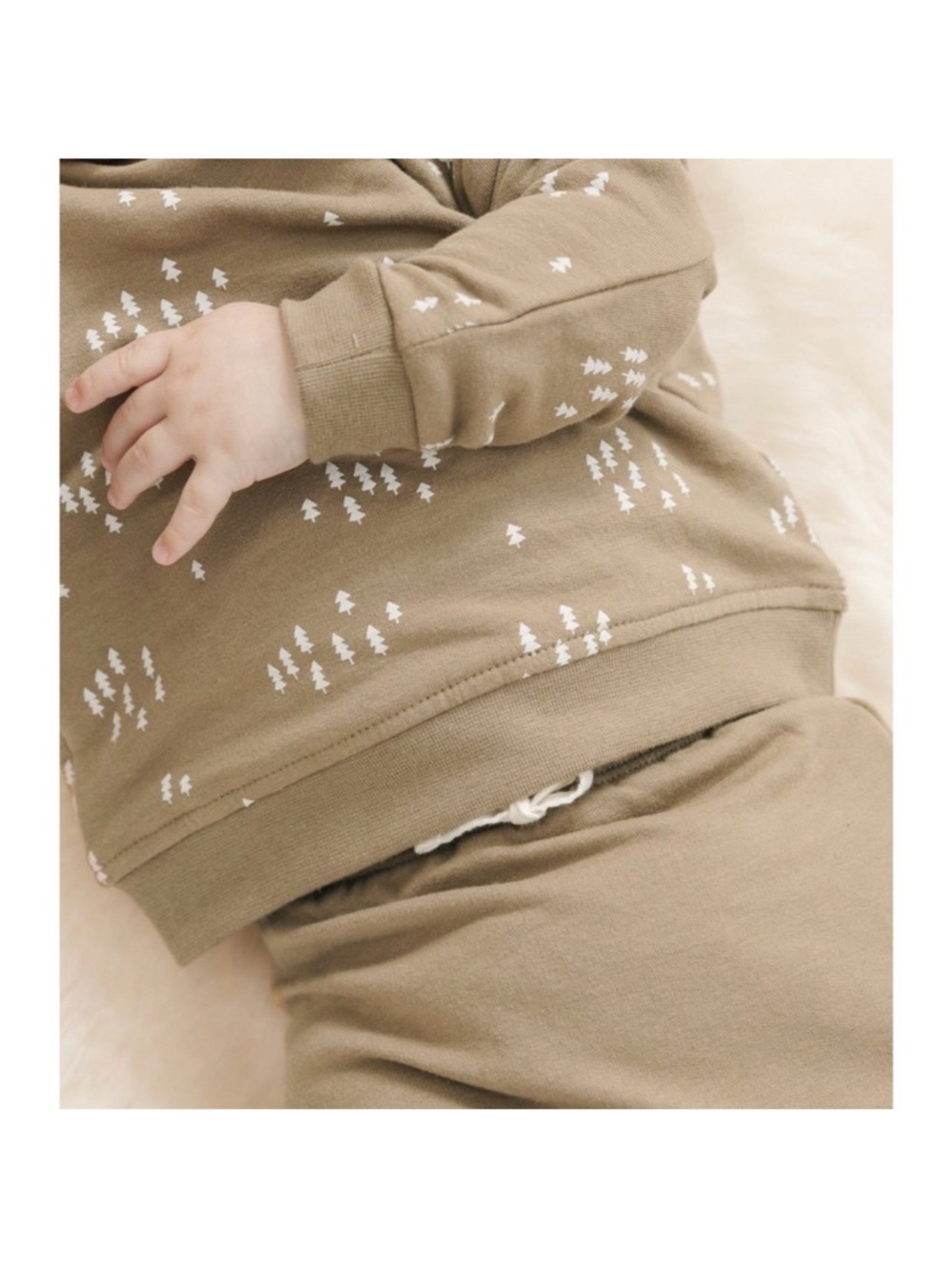 Quincy Mae Green Pine Tree Sweatshirt- 6-12 Months